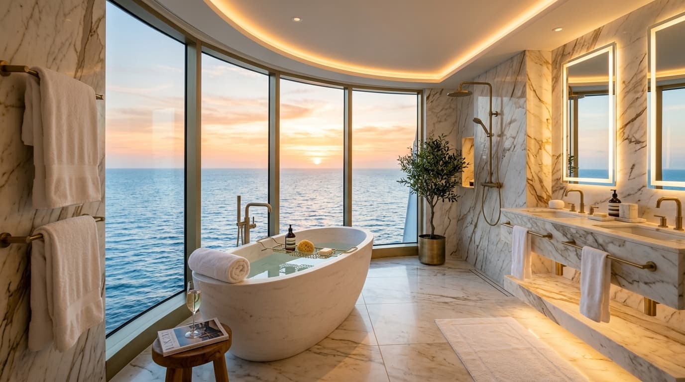Calacatta Marble Hydro-Sanctuary Bath